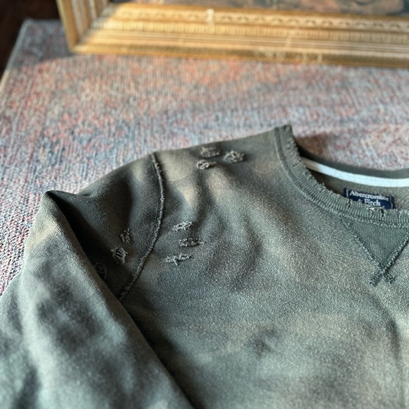 2010’sABERCROMBIE  Distressed Camo Sweatshirt Unisex Size M - Picture 12 of 15